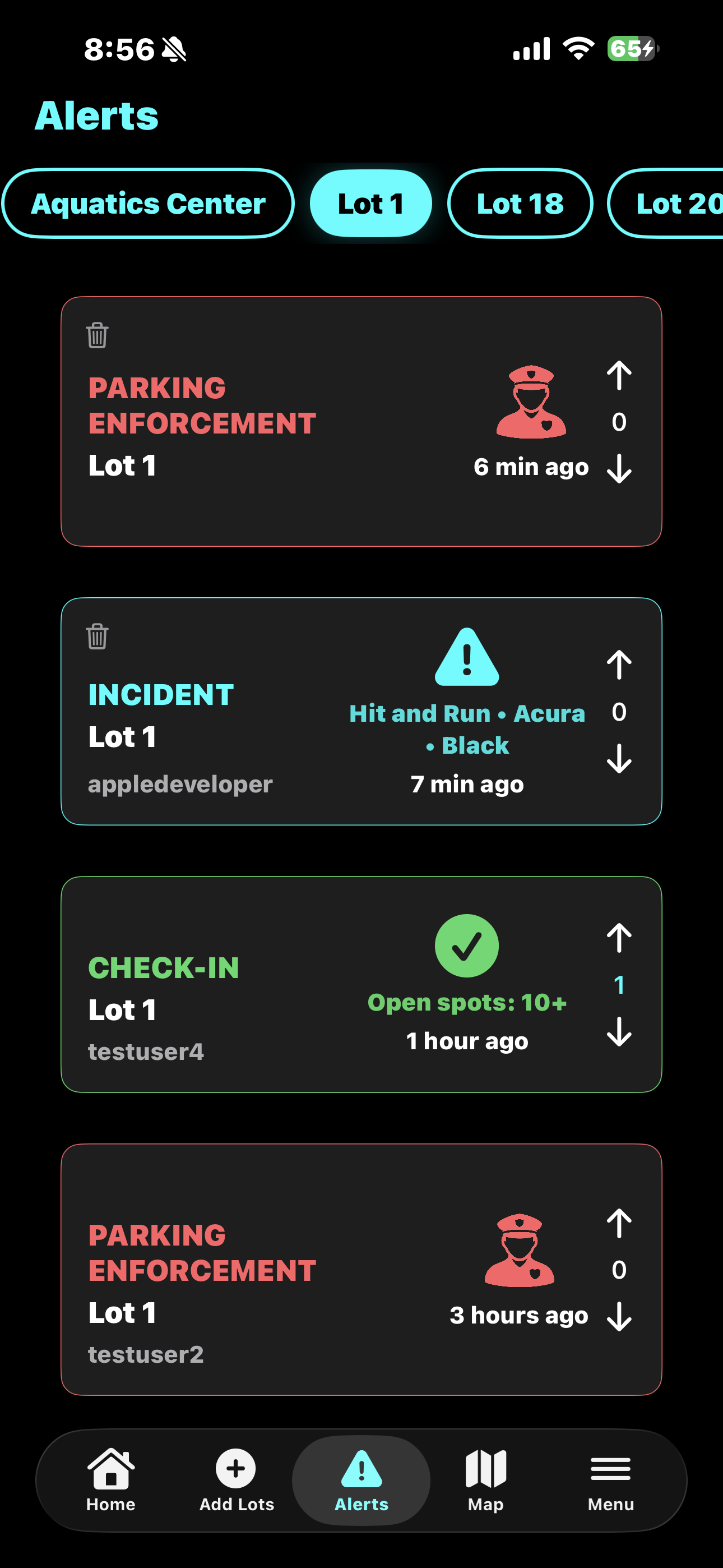 Alerts screenshot